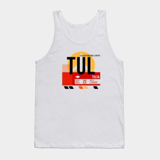 Tulsa (TUL) Airport // Sunset Baggage Tag Tank Top